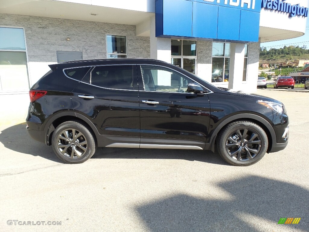 2017 Santa Fe Sport 2.0T Ulitimate AWD - Twilight Black / Beige photo #2