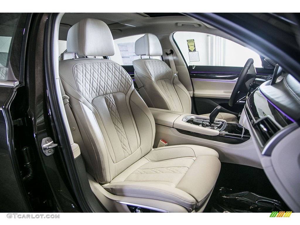 Ivory White/Black Interior 2017 BMW 7 Series 740i Sedan Photo #116334143