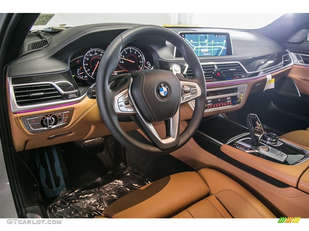 2017 BMW 7 Series 740i Sedan Cognac Dashboard Photo #116334473