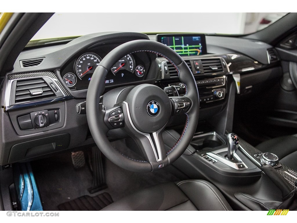 Black Interior 2017 BMW M3 Sedan Photo #116335244