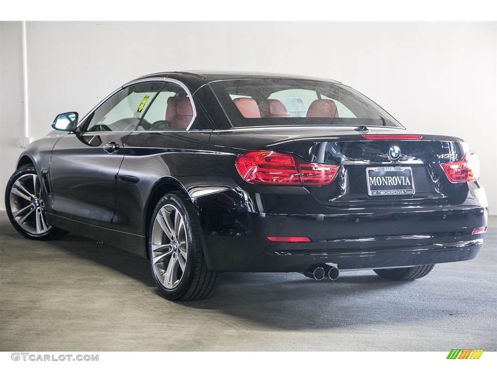 2017 4 Series 430i Convertible - Jet Black / Coral Red photo #3