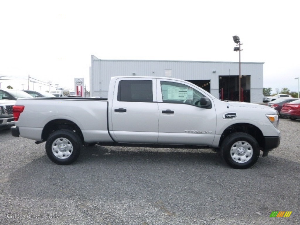 Brilliant Silver 2017 Nissan TITAN XD S Crew Cab 4x4 Exterior Photo #116336276