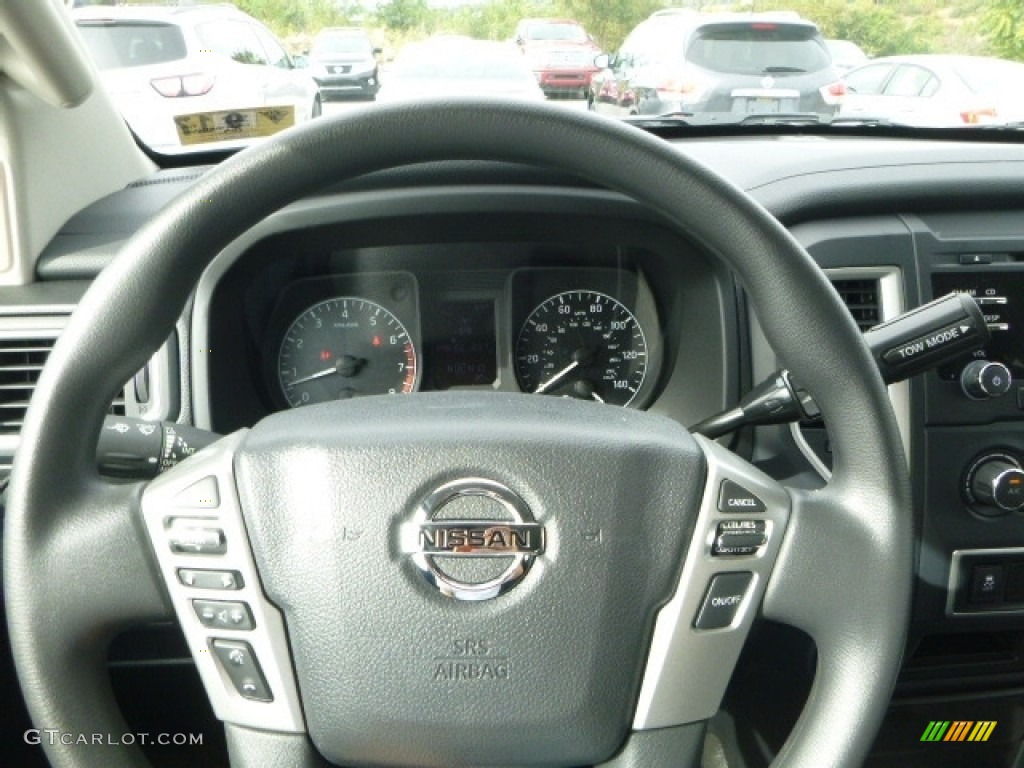 2017 Nissan TITAN XD S Crew Cab 4x4 Black Steering Wheel Photo #116336432