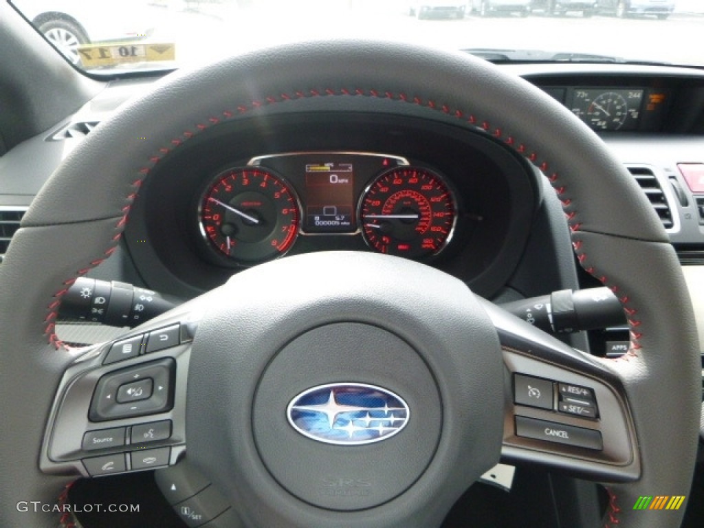 2017 Subaru WRX Premium Carbon Black Steering Wheel Photo #116337905