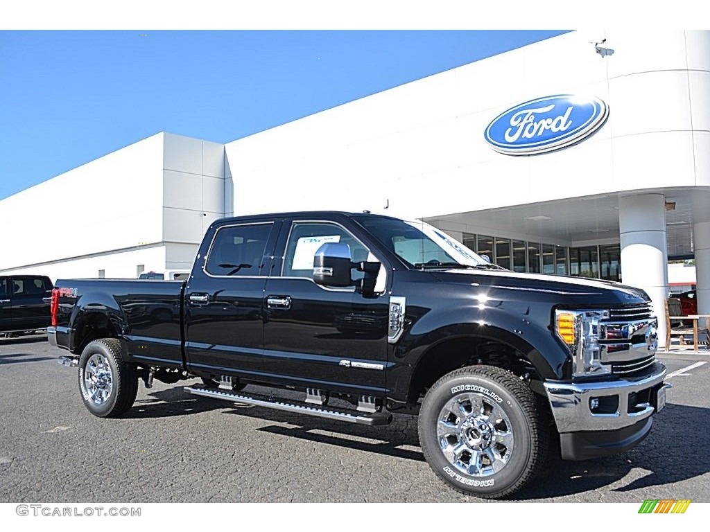 Shadow Black 2017 Ford F350 Super Duty Lariat Crew Cab 4x4 Exterior Photo #116338403