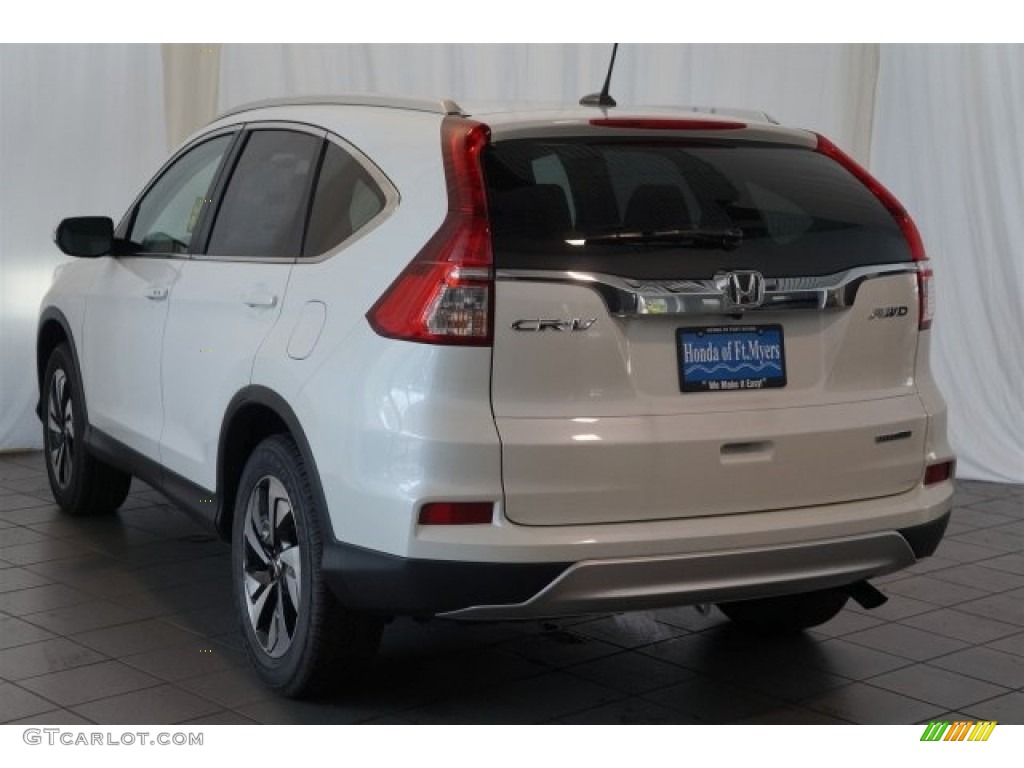 2016 CR-V Touring AWD - White Diamond Pearl / Beige photo #6