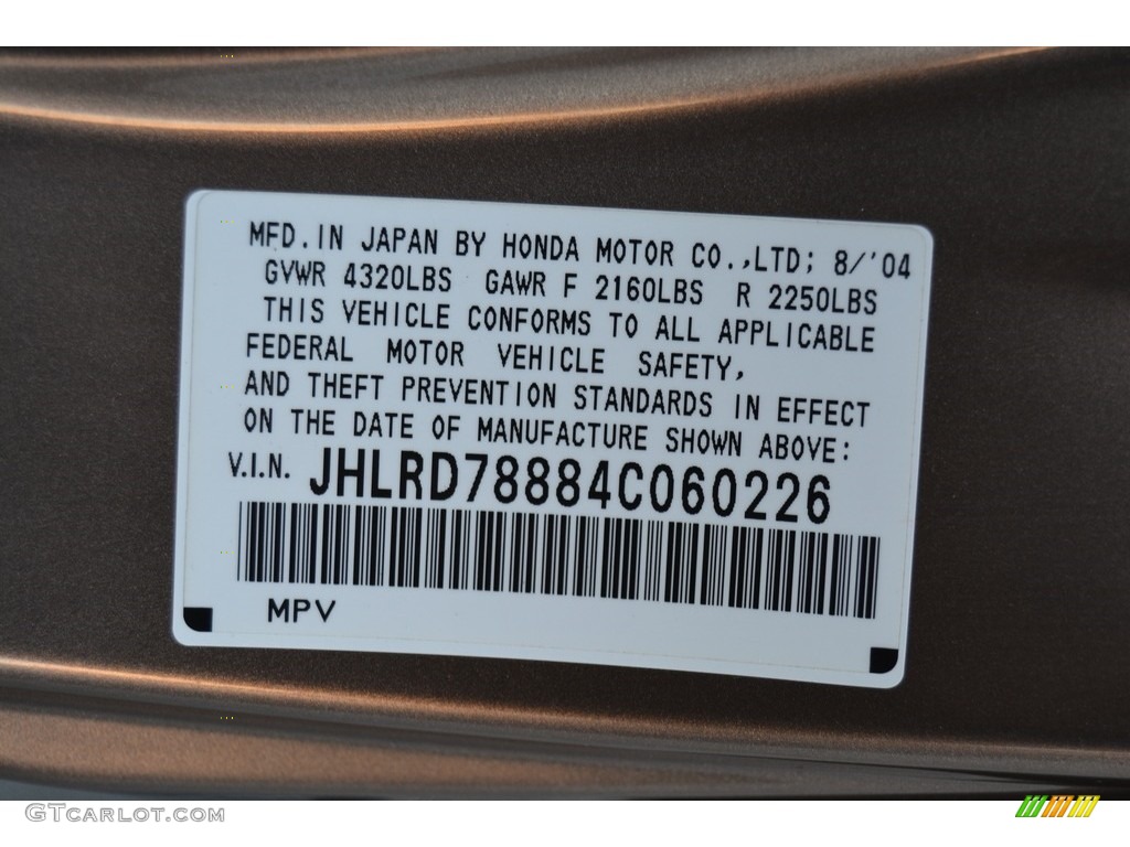 2004 CR-V EX 4WD - Mojave Mist Metallic / Saddle photo #32