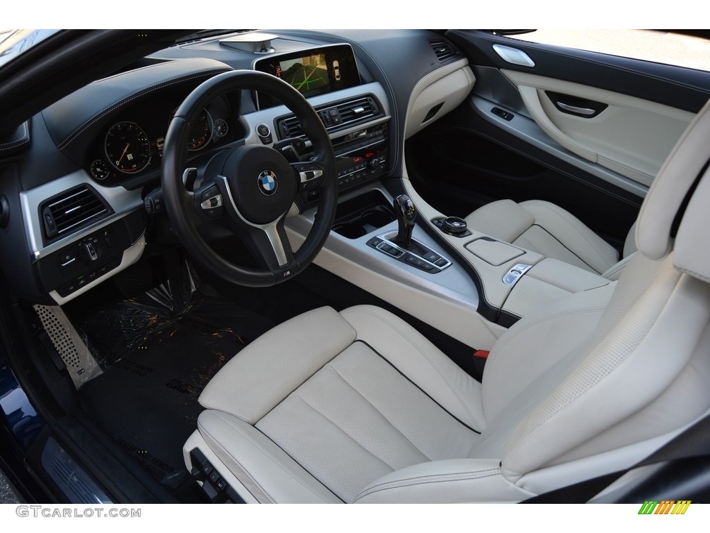 BMW Individual Platinum/Black Interior 2016 BMW 6 Series 650i xDrive Coupe Photo #116343686