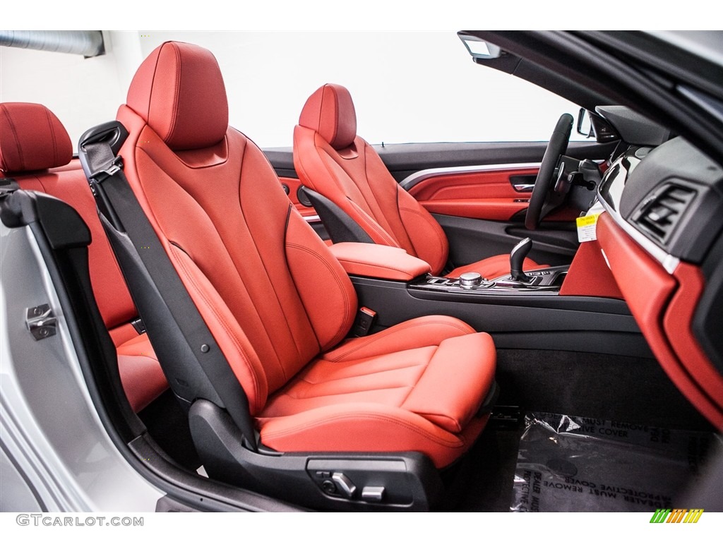 Coral Red Interior 2017 BMW 4 Series 430i Convertible Photo #116345663