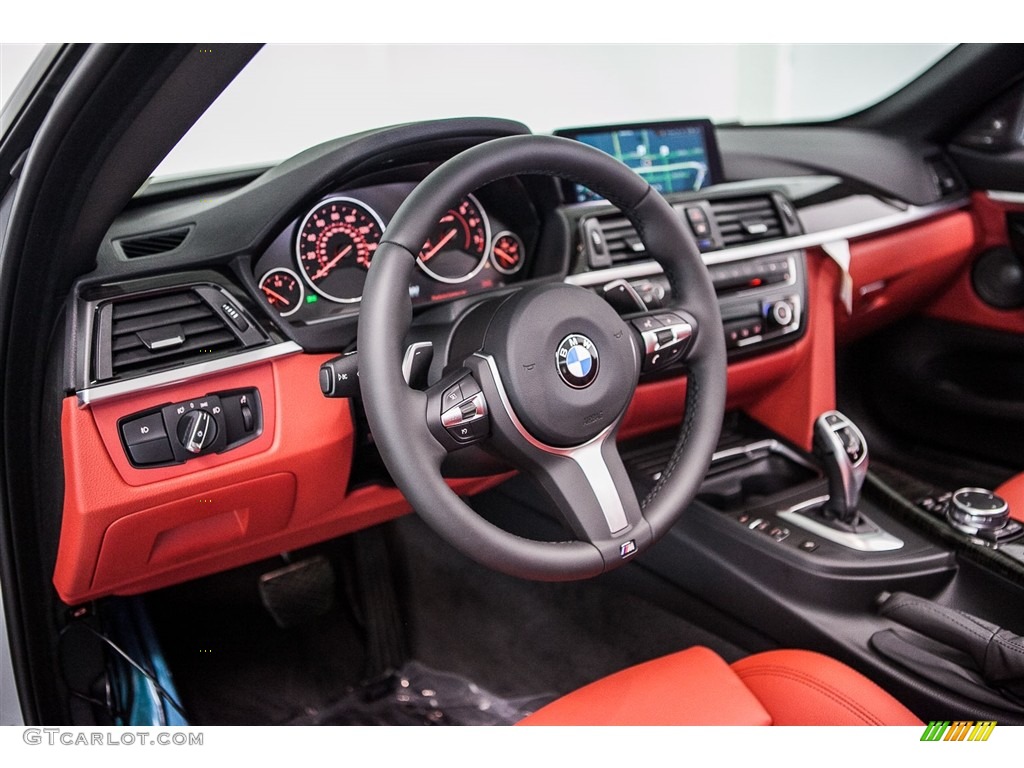 Coral Red Interior 2017 BMW 4 Series 430i Convertible Photo #116345765