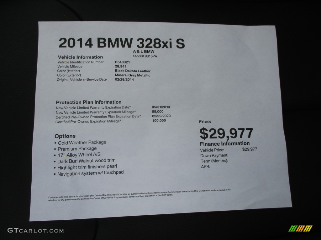 2014 3 Series 328i xDrive Sedan - Mineral Grey Metallic / Black photo #12