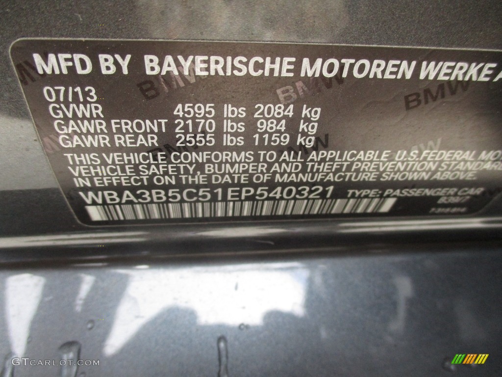 2014 3 Series 328i xDrive Sedan - Mineral Grey Metallic / Black photo #18