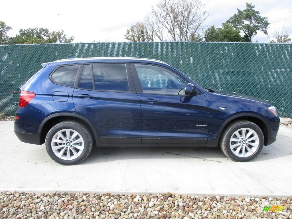 2017 X3 xDrive28i - Deep Sea Blue Metallic / Saddle Brown photo #2