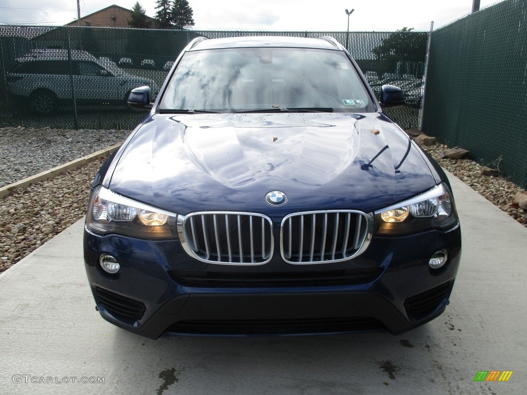 2017 X3 xDrive28i - Deep Sea Blue Metallic / Saddle Brown photo #6