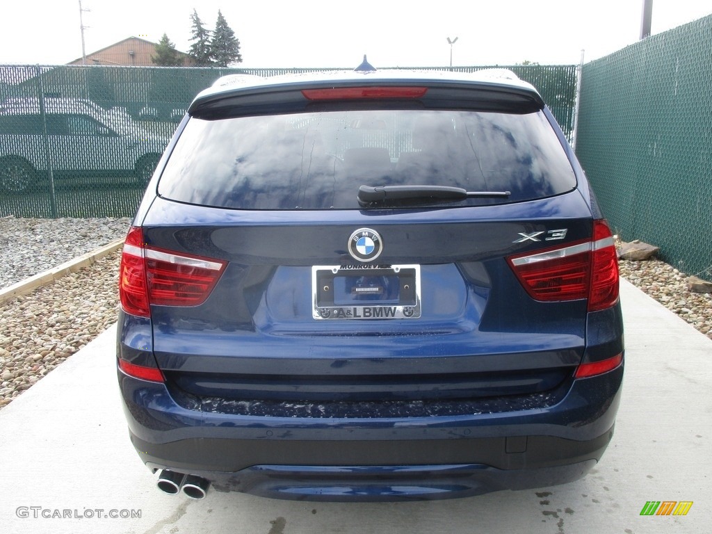 2017 X3 xDrive28i - Deep Sea Blue Metallic / Saddle Brown photo #9