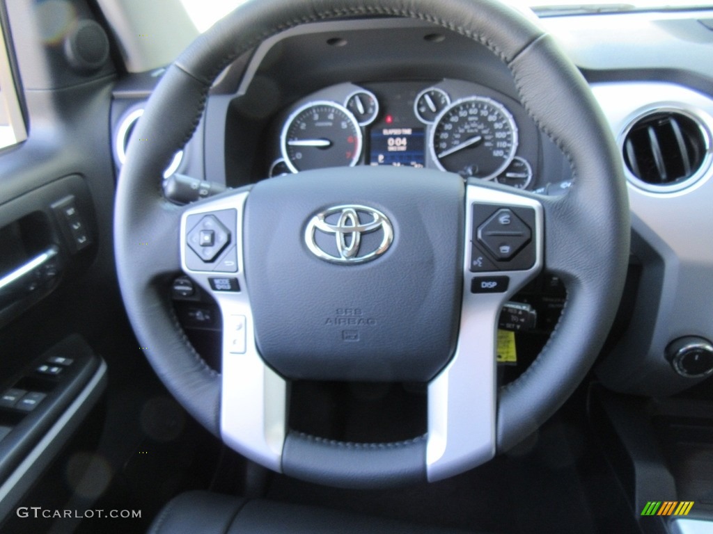 2017 Toyota Tundra Platinum CrewMax 4x4 Black Steering Wheel Photo #116351291