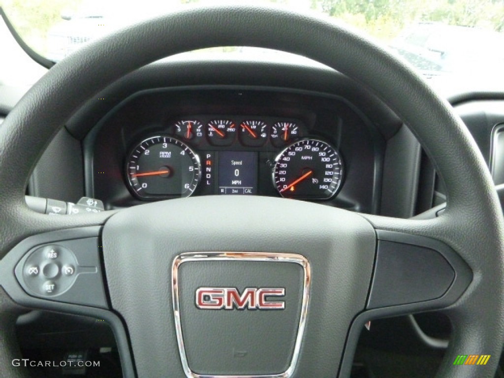 2017 GMC Sierra 1500 Elevation Edition Double Cab 4WD Jet Black Steering Wheel Photo #116354075