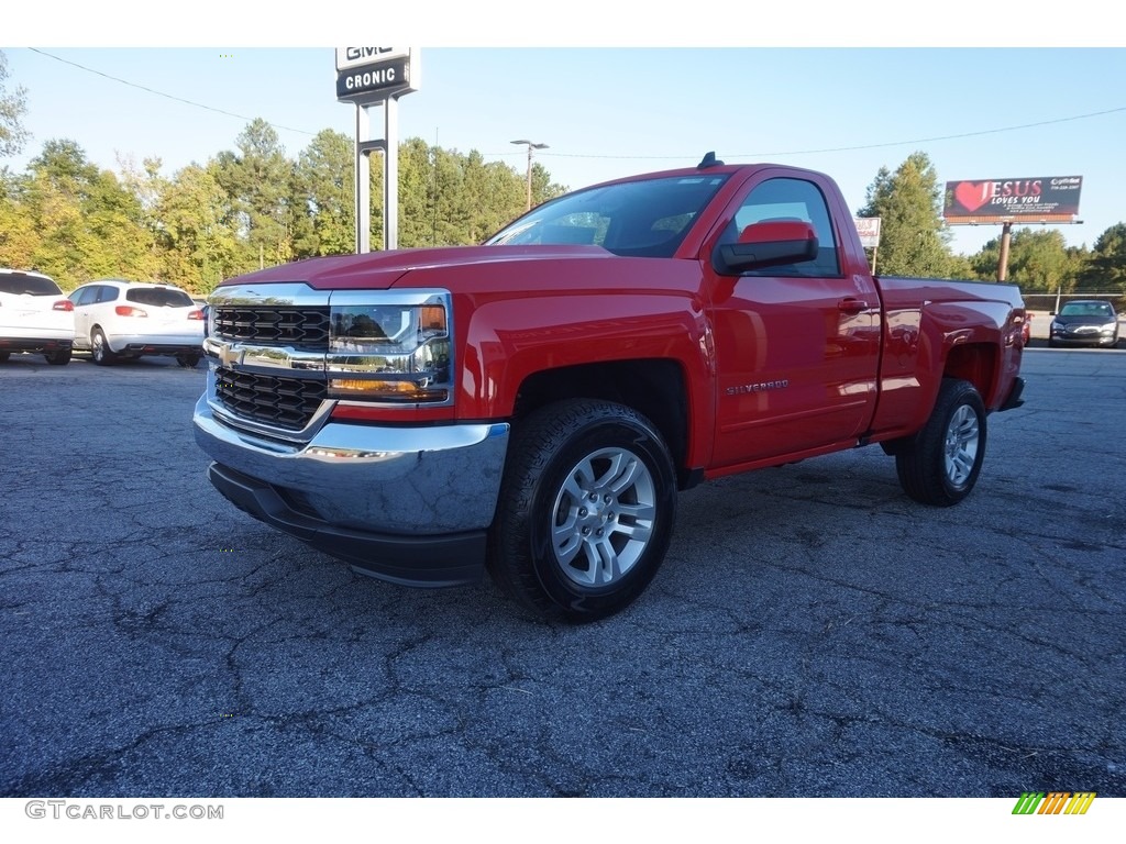 2017 Silverado 1500 LT Regular Cab - Red Hot / Jet Black photo #3