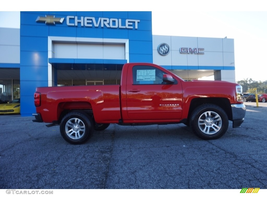 2017 Silverado 1500 LT Regular Cab - Red Hot / Jet Black photo #8