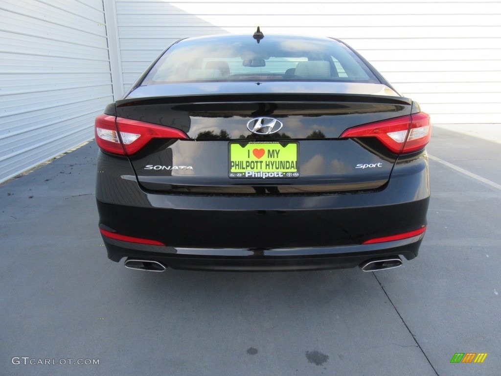 2017 Sonata Sport - Phantom Black / Beige photo #5