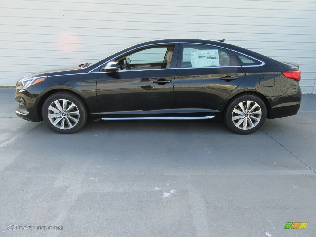 2017 Sonata Sport - Phantom Black / Beige photo #6