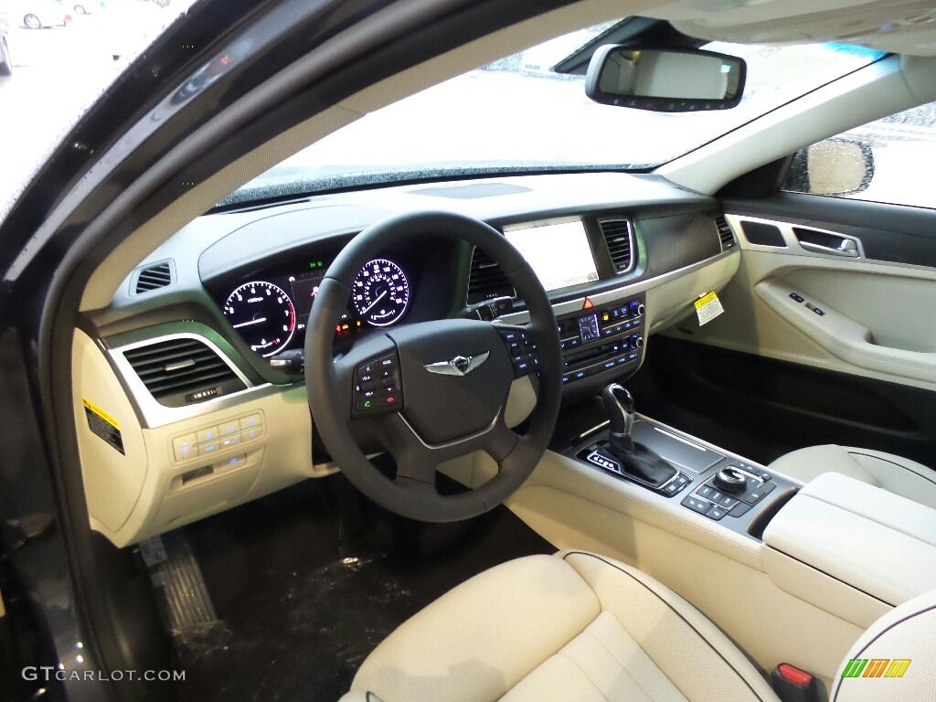 Beige Two Tone Interior 2017 Hyundai Genesis G80 AWD Photo #116355824