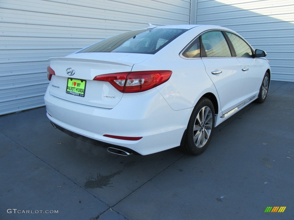 2017 Sonata Sport - Quartz White Pearl / Black photo #4