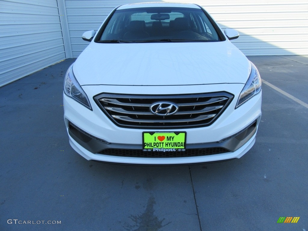 2017 Sonata Sport - Quartz White Pearl / Black photo #8