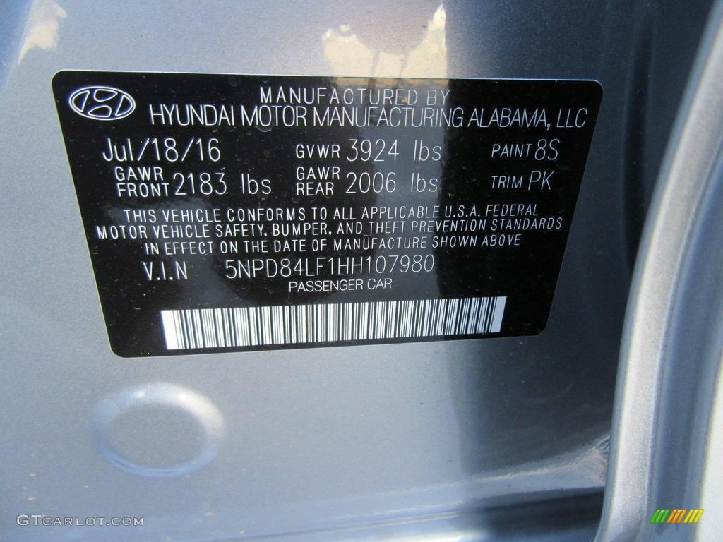 2017 Elantra SE - Gray / Gray photo #31