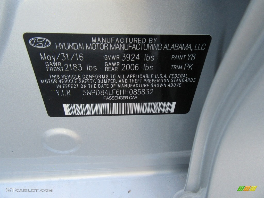 2017 Elantra SE - Silver / Gray photo #31