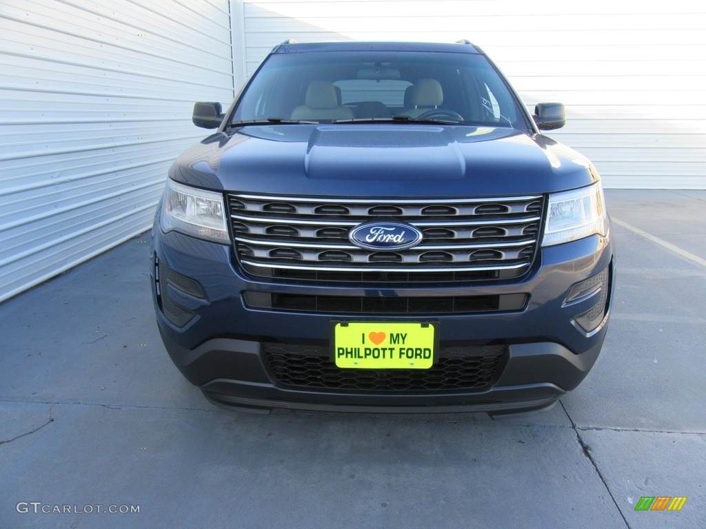 2017 Explorer FWD - Blue Jeans / Medium Light Camel photo #8