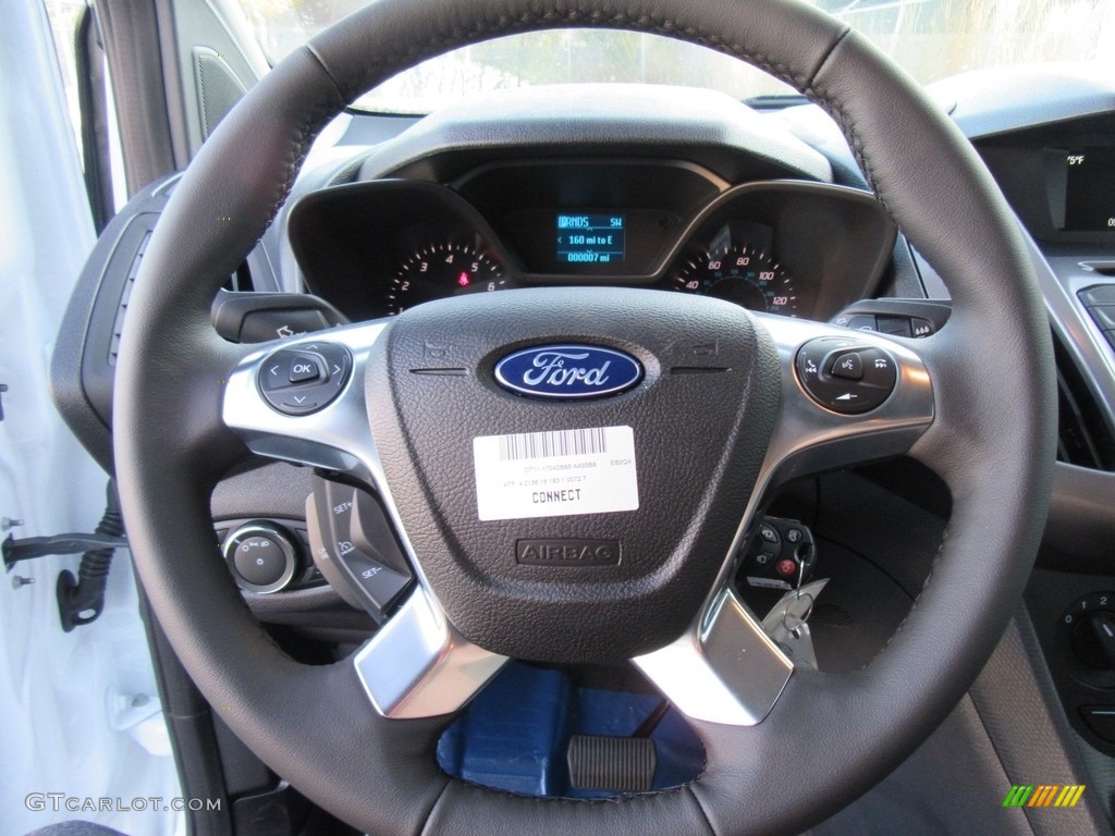 2017 Ford Transit Connect XLT Van Medium Stone Steering Wheel Photo #116361749