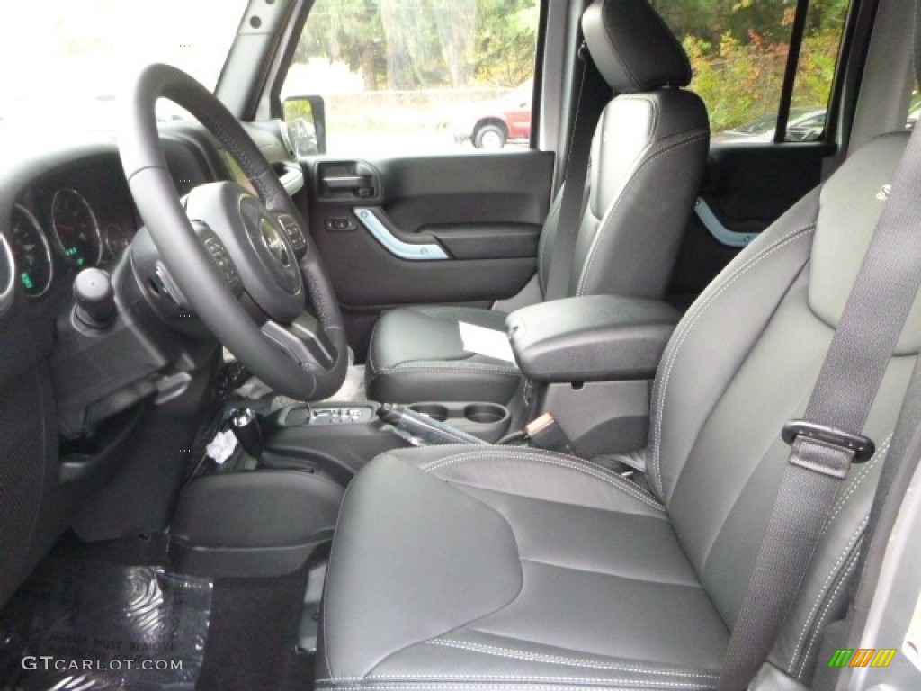 Black Interior 2017 Jeep Wrangler Unlimited Sahara 4x4 Photo #116362142