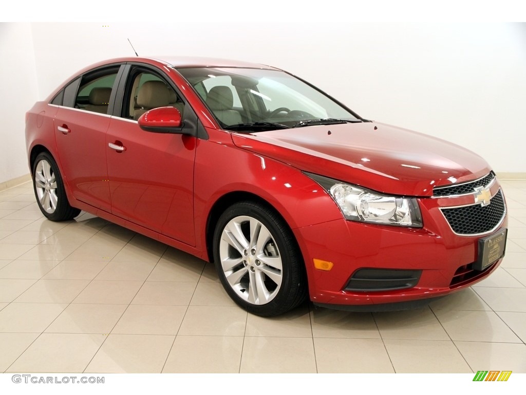 2011 Cruze LTZ - Crystal Red Metallic Tintcoat / Cocoa/Light Neutral Leather photo #1