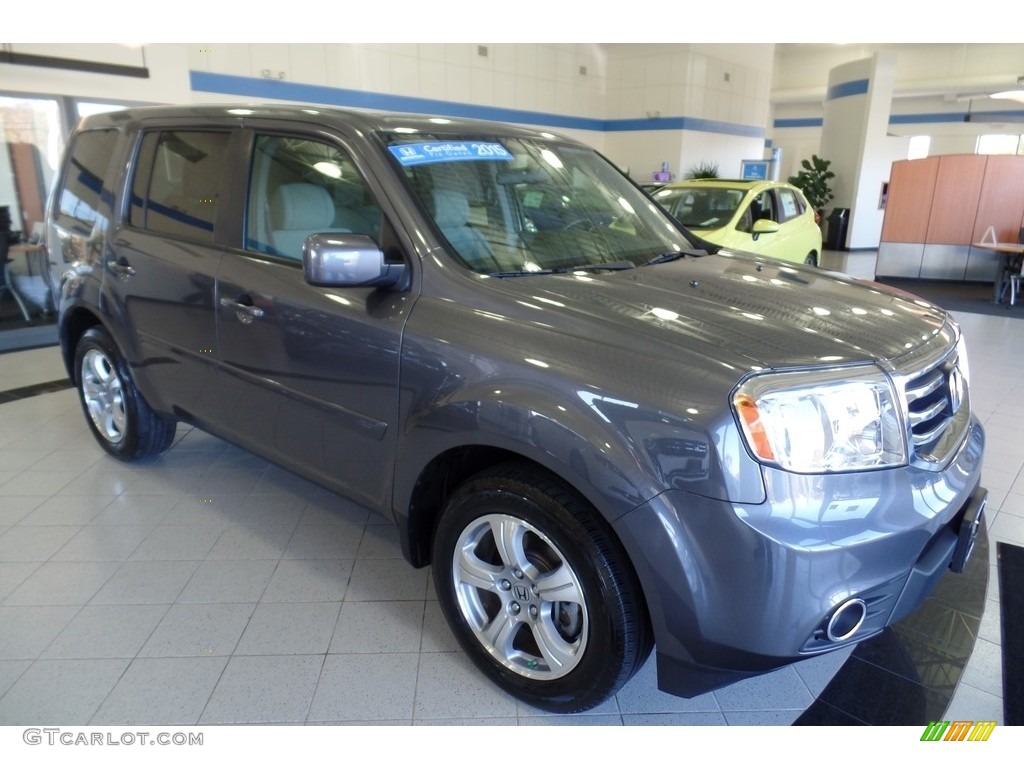 2015 Pilot EX 4WD - Modern Steel Metallic / Gray photo #4