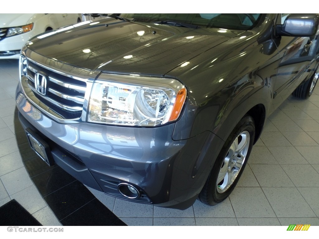 2015 Pilot EX 4WD - Modern Steel Metallic / Gray photo #5