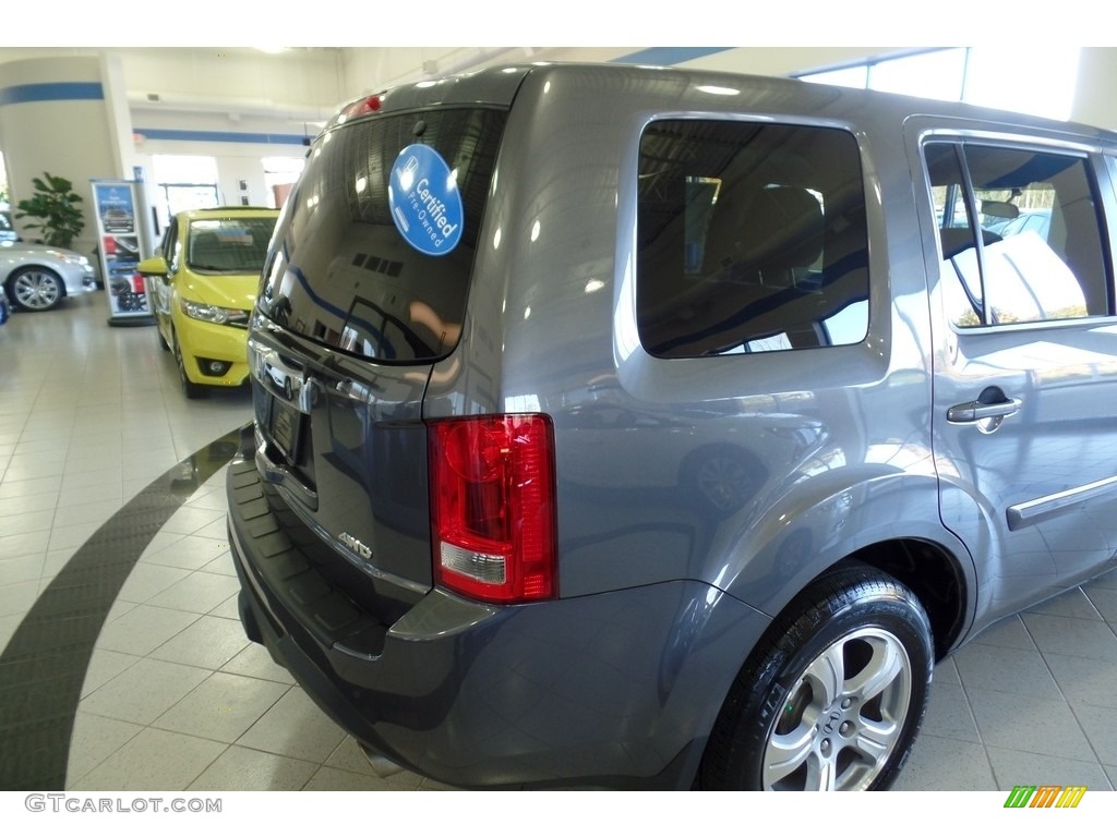 2015 Pilot EX 4WD - Modern Steel Metallic / Gray photo #8