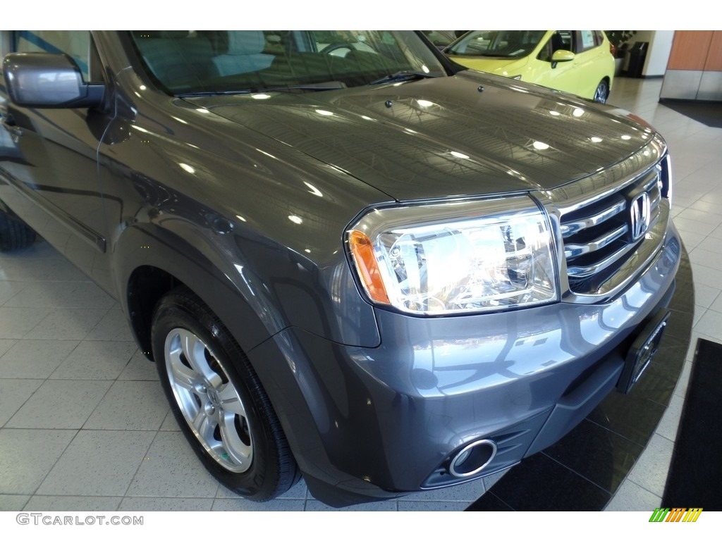 2015 Pilot EX 4WD - Modern Steel Metallic / Gray photo #10