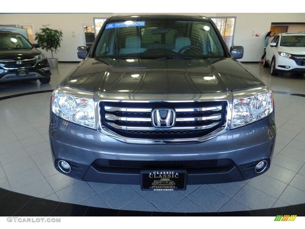 2015 Pilot EX 4WD - Modern Steel Metallic / Gray photo #11
