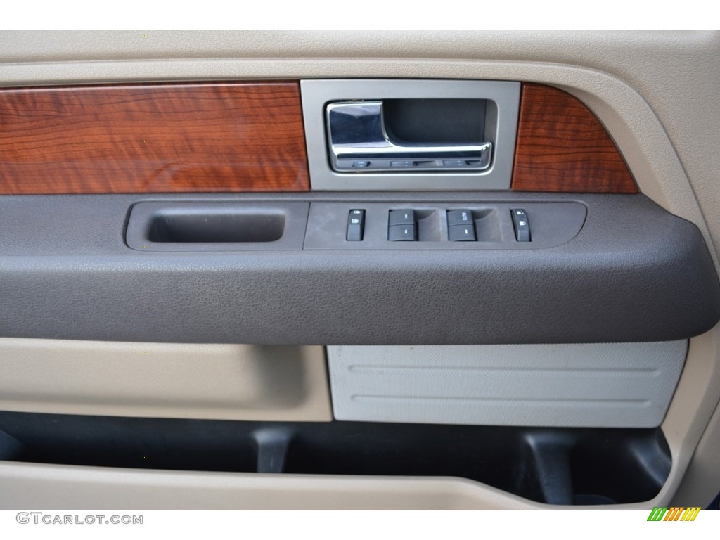 2010 F150 XLT SuperCab 4x4 - Dark Blue Pearl Metallic / Tan photo #10