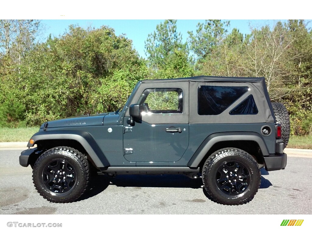 2017 Wrangler Willys Wheeler 4x4 - Rhino / Black photo #17