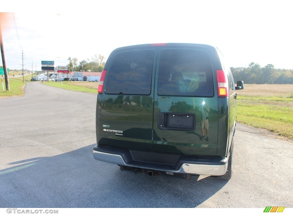 2011 Express LT 3500 Extended Passenger Van - Dark Green Metallic / Medium Pewter photo #6