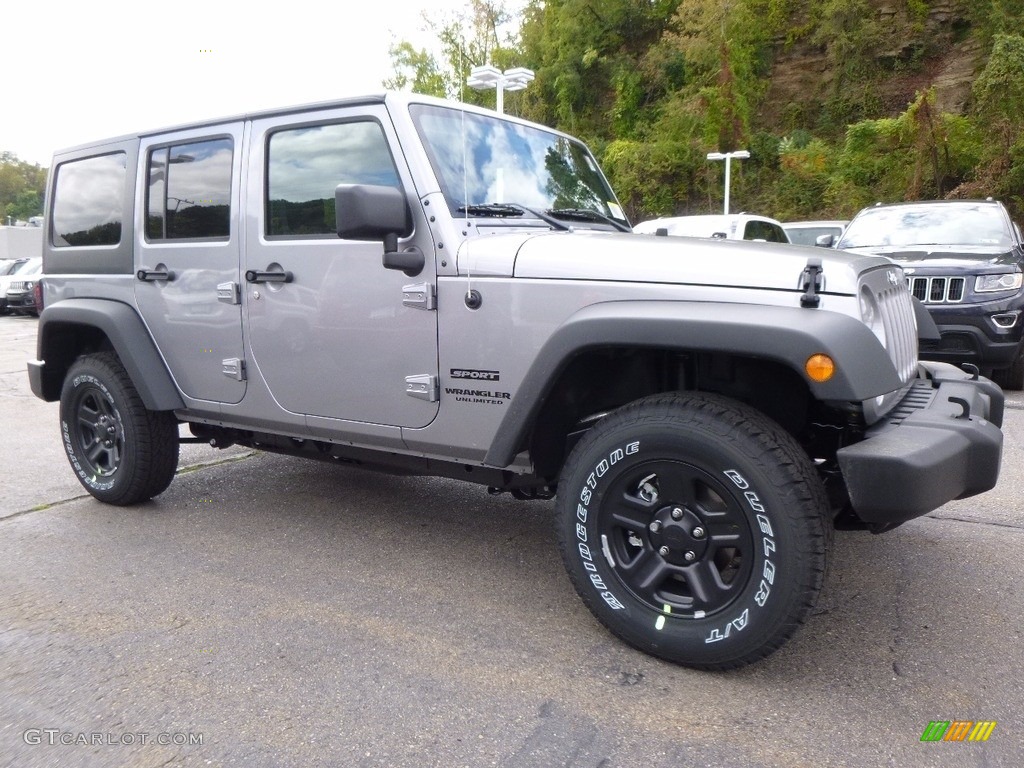 Billet Silver Metallic 2017 Jeep Wrangler Unlimited Sport 4x4 Exterior Photo #116382650