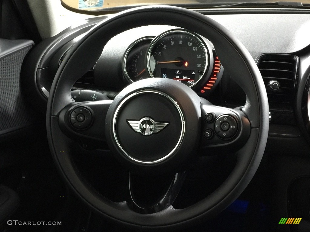2017 Mini Clubman Cooper S ALL4 Black Pearl/Mottled Grey Cloth Steering Wheel Photo #116386277