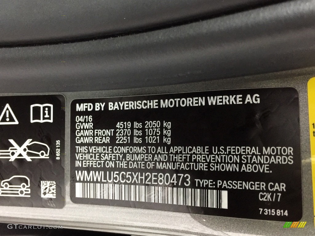 2017 Clubman Color Code C2K for Melting Silver Metallic Photo #116386448