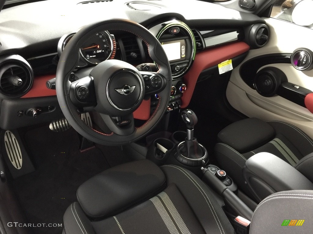 Double Stripe Carbon Black Interior 2017 Mini Convertible Cooper S Photo #116388344