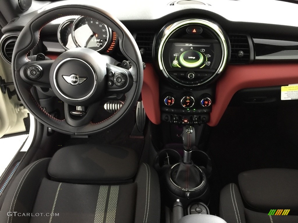 2017 Mini Convertible Cooper S Double Stripe Carbon Black Dashboard Photo #116388458