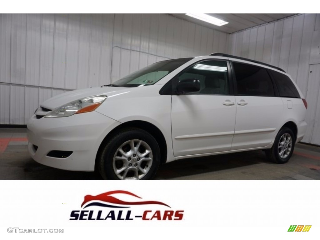 2006 Sienna LE AWD - Arctic Frost Pearl / Stone Gray photo #1