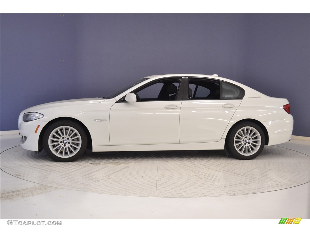 2013 5 Series ActiveHybrid 5 - Alpine White / Black photo #4