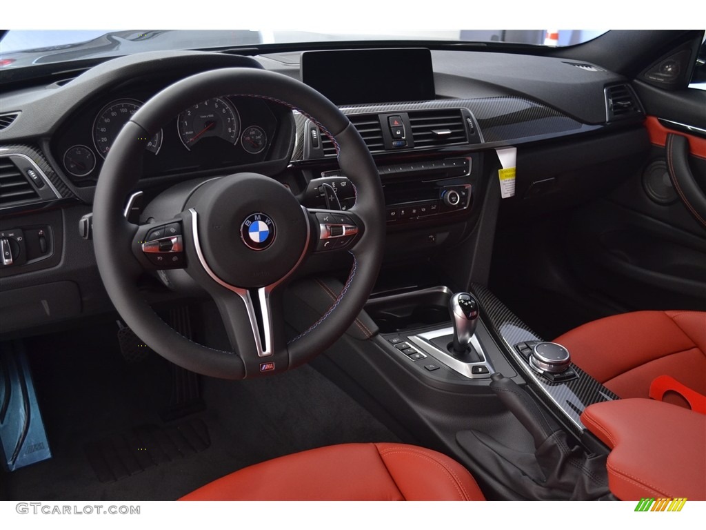 2017 BMW M4 Coupe Sakhir Orange/Black Dashboard Photo #116392376